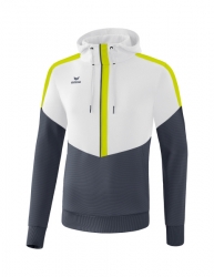 ERIMA Squad Kapuzensweat weiß/slate grey/bio lime