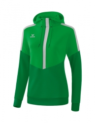 ERIMA Damen Squad Kapuzensweat fern green/smaragd/silver grey