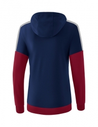 ERIMA Damen Squad Kapuzensweat new navy/bordeaux/silver grey