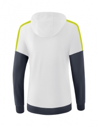 ERIMA Damen Squad Kapuzensweat weiß/slate grey/bio lime