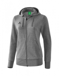 ERIMA Damen Kapuzensweatjacke grau melange