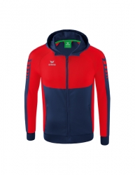 ERIMA Six Wings Trainingsjacke mit Kapuze new navy/rot