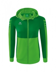 ERIMA Damen Six Wings Trainingsjacke mit Kapuze green/smaragd