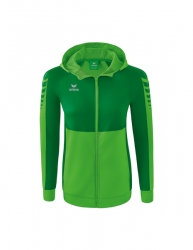 ERIMA Damen Six Wings Trainingsjacke mit Kapuze green/smaragd