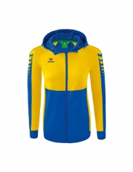 ERIMA Damen Six Wings Trainingsjacke mit Kapuze new royal/gelb