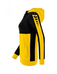 ERIMA Damen Six Wings Trainingsjacke mit Kapuze gelb/schwarz