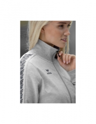 ERIMA Damen Essential Team Tracktop Jacke hellgrau melange/slate grey