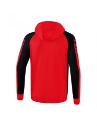 ERIMA Six Wings Trainingsjacke mit Kapuze rot/schwarz