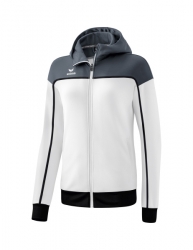 ERIMA Damen CHANGE by erima Trainingsjacke mit Kapuze weiß/slate grey/schwarz