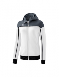 ERIMA Damen CHANGE by erima Trainingsjacke mit Kapuze weiß/slate grey/schwarz