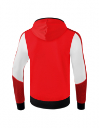 ERIMA Premium One 2.0 Trainingsjacke mit Kapuze rot/weiß/schwarz (Restposten)
