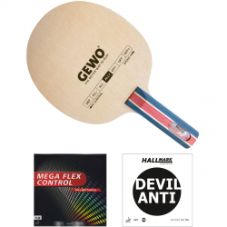 GEWO Schläger: Holz Allround Classic mit Mega Flex Control + HALLMARK Devil-Anti