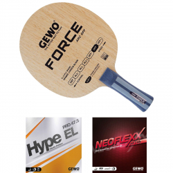 GEWO Schläger: Holz Force ARC mit Hype EL Pro 47.5 + Neoflexx eFT48