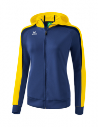 ERIMA Damen Liga 2.0 Trainingsjacke mit Kapuze new navy/gelb/dark navy (Sonderposten)