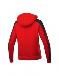 ERIMA Damen EVO STAR Trainingsjacke mit Kapuze rot/schwarz