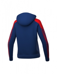 ERIMA Damen EVO STAR Trainingsjacke mit Kapuze new navy/rot