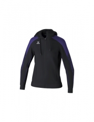 ERIMA Damen EVO STAR Trainingsjacke mit Kapuze schwarz/ultra violet