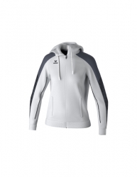 ERIMA Damen EVO STAR Trainingsjacke mit Kapuze weiß/schwarz