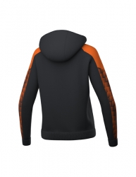 ERIMA Damen EVO STAR Trainingsjacke mit Kapuze schwarz/orange