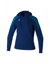 ERIMA Damen EVO STAR Trainingsjacke mit Kapuze new navy/mykonos blue