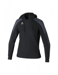 ERIMA Damen EVO STAR Trainingsjacke mit Kapuze schwarz/slate grey