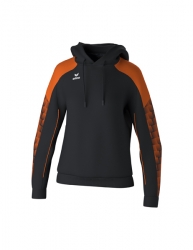 ERIMA Damen EVO STAR Kapuzensweat schwarz/orange