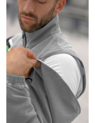 ERIMA 5-C Jacke mit abnehmbaren Ärmeln schwarz/grau melange/weiß (Sonderposten)
