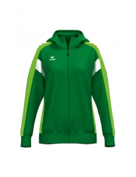 ERIMA Damen CELEBRATE 125 Training Jacket with hood smaragd/green gecko