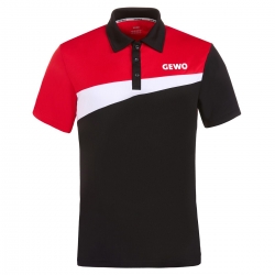 GEWO Poloshirt Fondi Baumwolle IV schwarz/rot